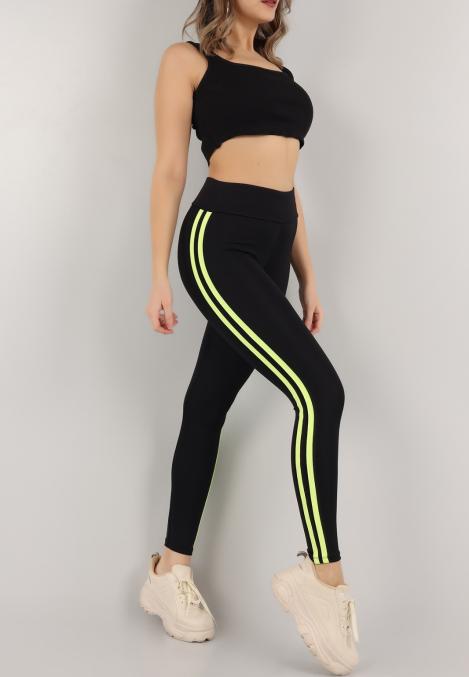 Colanti vatuiti,negri,cu dungi,verzi,Engros